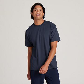 Camiseta Allbirds Allgood Cotton Hombre Azul Marino | PE4758FM