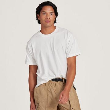 Camiseta Allbirds Allgood Cotton Hombre Blancas | PE4762PQ