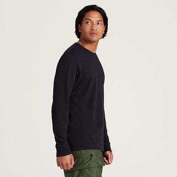 Camiseta Allbirds Allgood Cotton Long Sleeve Hombre Negras | PE4768RW