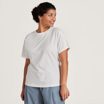 Camiseta Allbirds Allgood Cotton Mujer Blancas | PE4310SO