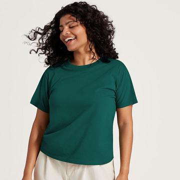 Camiseta Allbirds Allgood Cotton Mujer Turquesa | PE4307GL