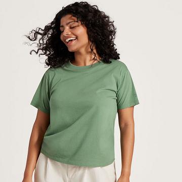 Camiseta Allbirds Allgood Cotton Mujer Verde | PE4309DN