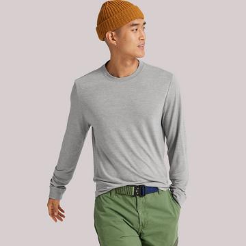 Camiseta Allbirds Long Sleeve Sea Hombre Gris | PE4772MA
