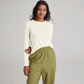 Camiseta Allbirds Long Sleeve Sea Mujer Blancas | PE4324TV