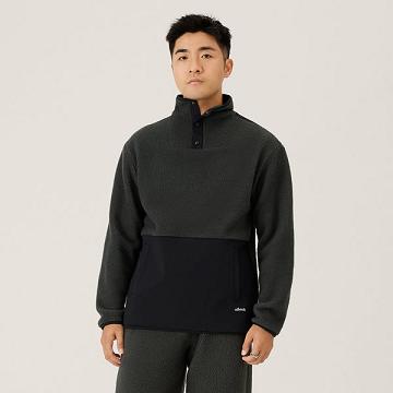 Sudadera con Capucha Allbirds Fluff Fleece Pullover Hombre Negras | PE4725DN