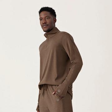 Sudadera con Capucha Allbirds Performance Quarter Zip Hombre Marrones | PE4729HK