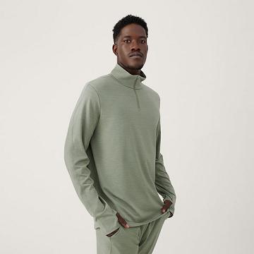 Sudadera con Capucha Allbirds Performance Quarter Zip Hombre Verde | PE4730GL