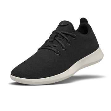Zapatillas Allbirds Lana Runner Mujer Negras Blancas | PE4565NB
